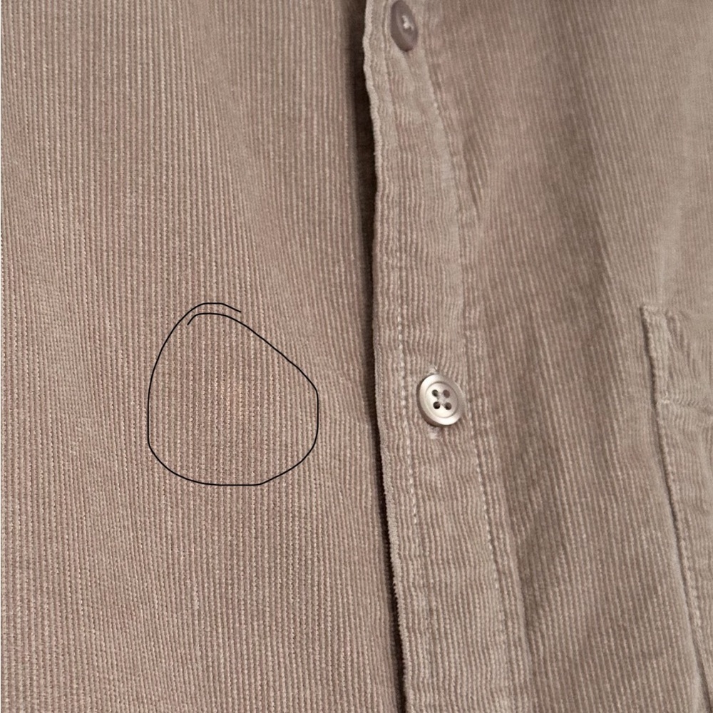 New Look Corduroy Taupe Button-Down Shirt - Size M - ASOS - Picture 4 of 4
